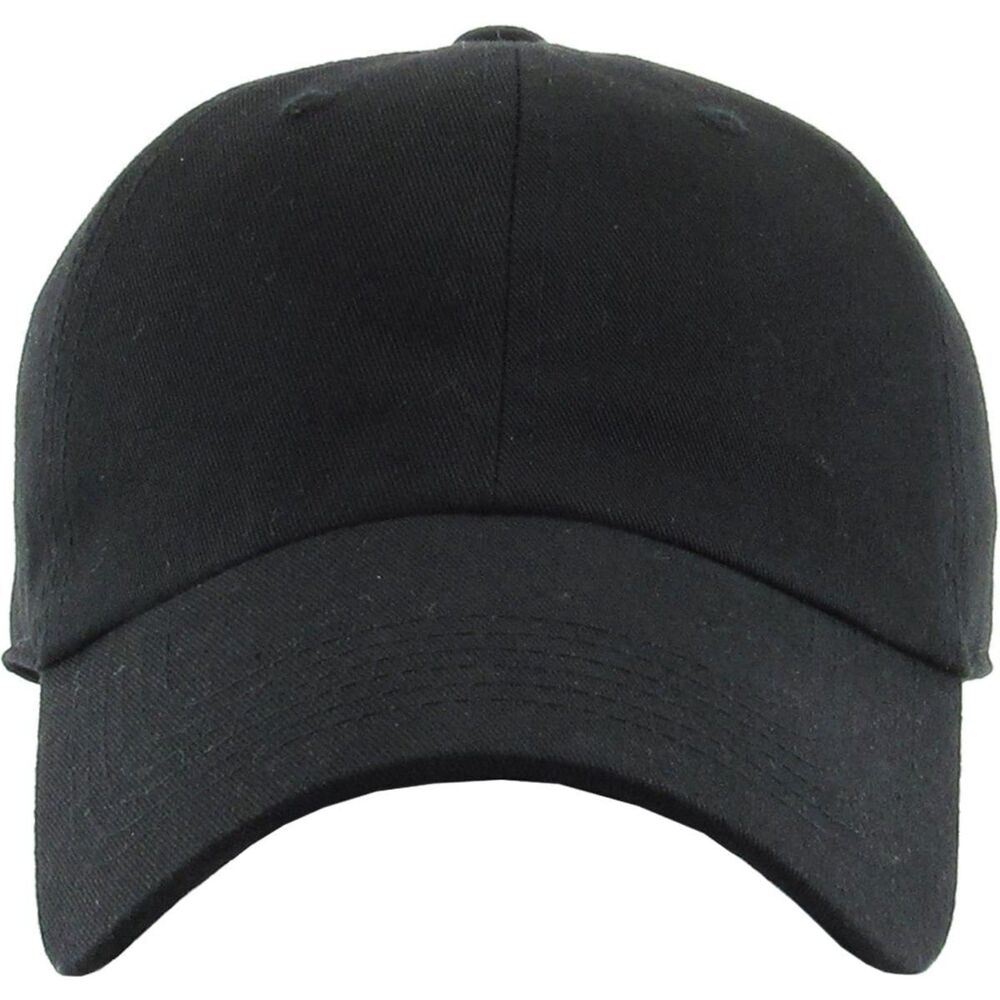 Unisex Black Washed 100% Cotton Adjustable Streetwear Classic Baseball Dad Hat - Picture 2 of 2